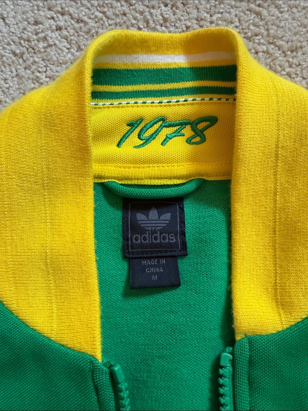 Adidas Green and Yellow Brazil Soccer Track Jacket - Picture 2 of 4